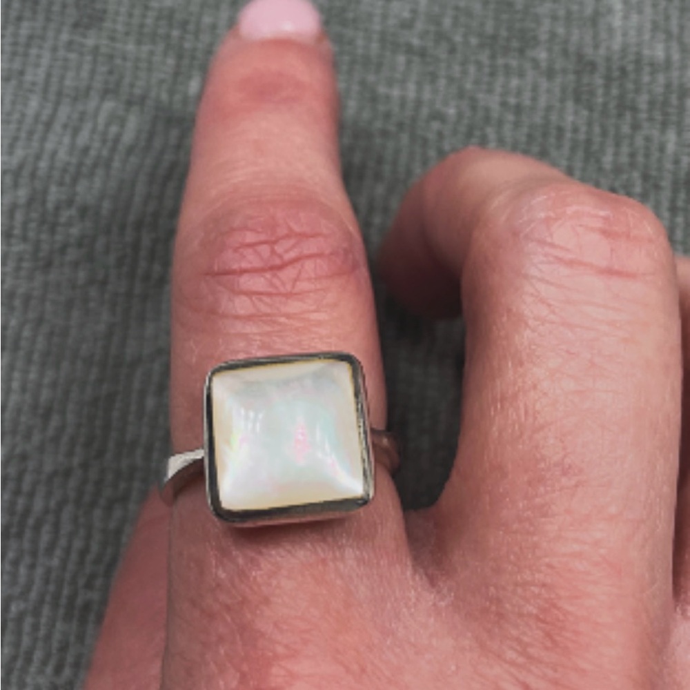 Mother of Pearl Sterling Silver Ring